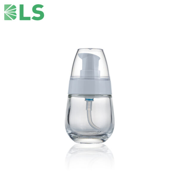 Empty Glass Foundation Bottle