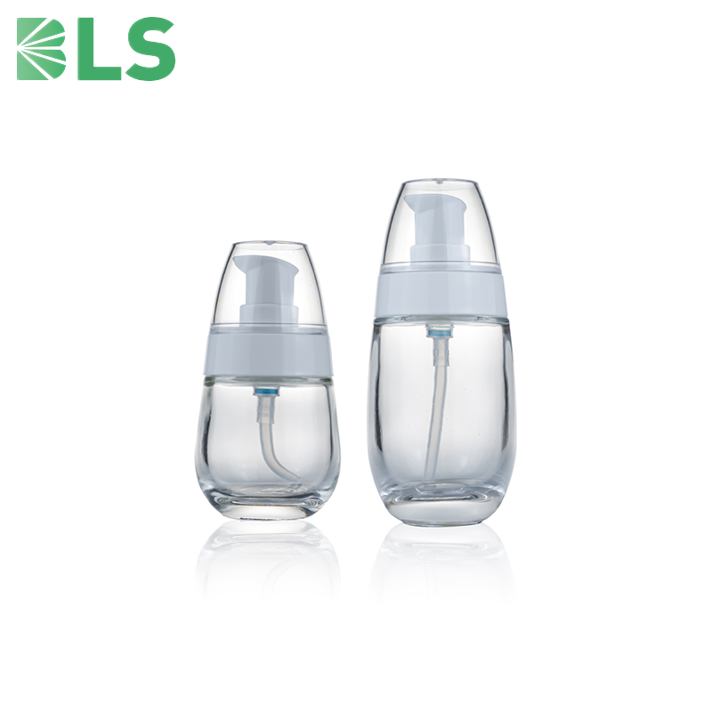 Empty Glass Foundation Bottle