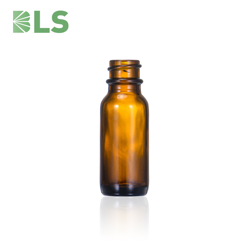 Amber Boston Round Glass Bottles