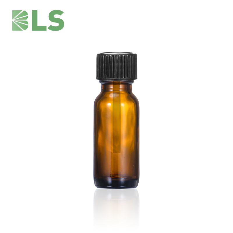 Amber Boston Round Glass Bottles